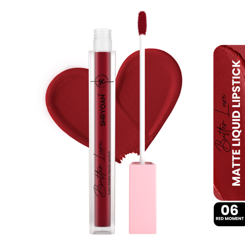Shryoan Butter Luxe Satin Matte Liquid Lipstick - Red Moment 06