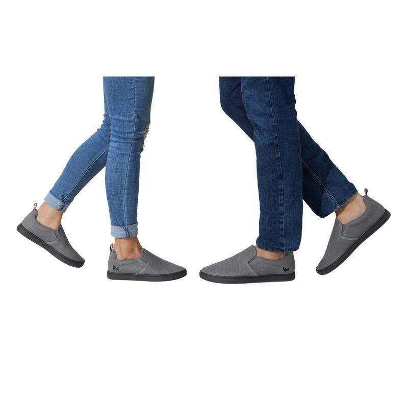 Neeman's Cotton Classic Slip On Pebble Grey Sneakers (UK 7)