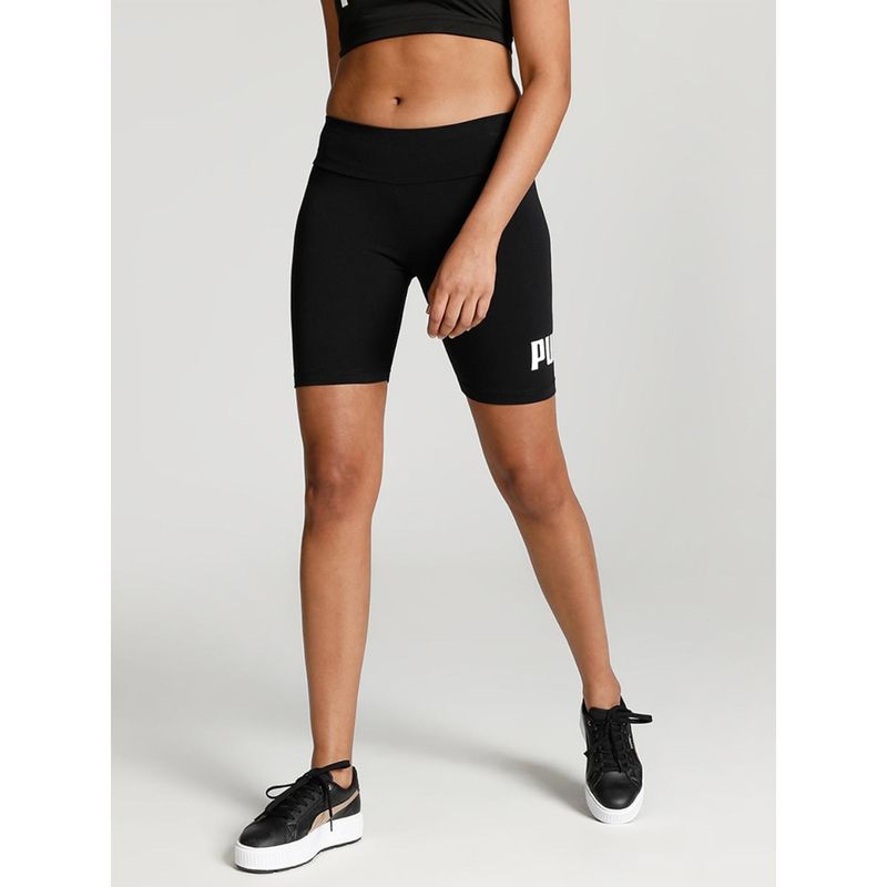 Puma Essentials 7 inch Logo Women's Black Tights (XS)