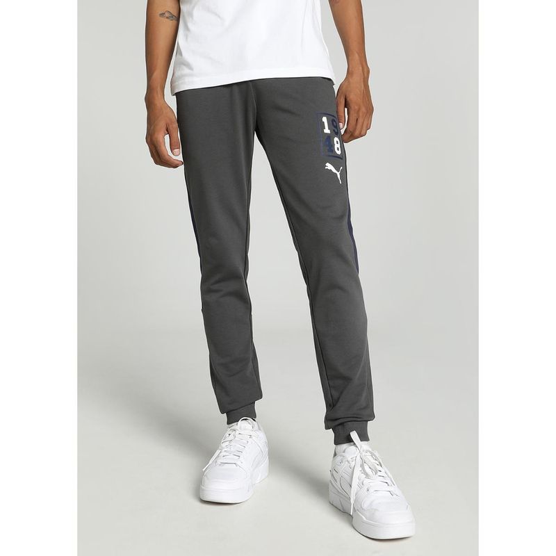 Puma Graphic Colorblock CH Men's Grey Joggers (S)