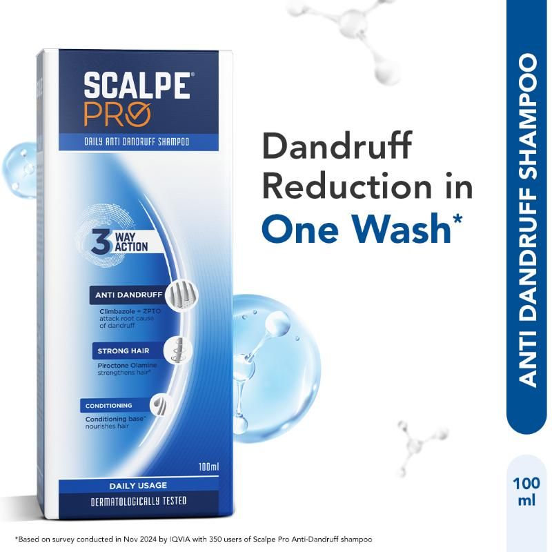 Scalpe Pro Daily Use Anti-Dandruff Shampoo With Climbazole & Zpto For Dandruff Free Scalpe