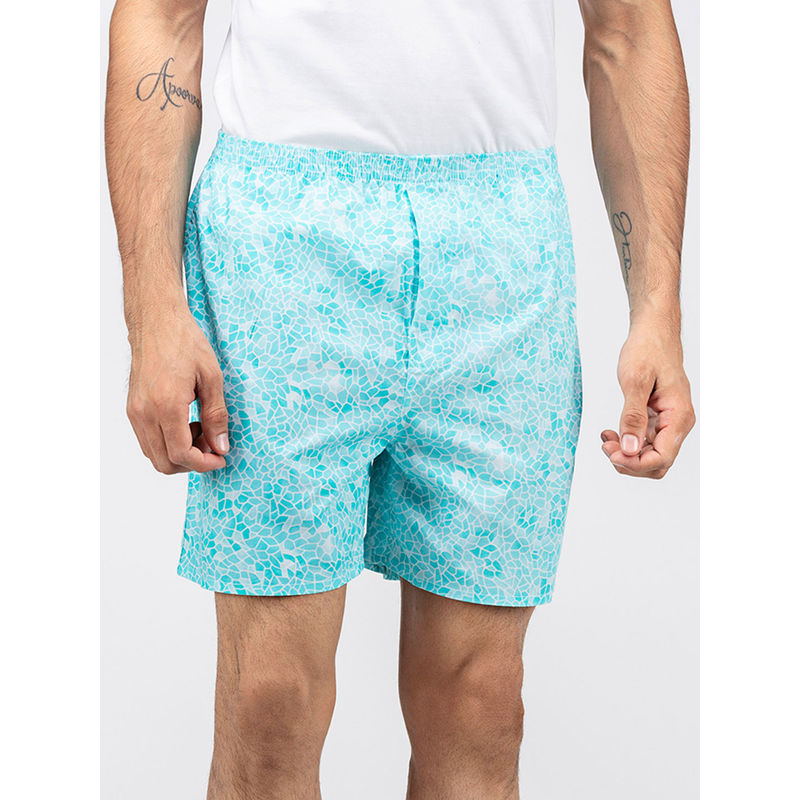 Whats Down Mosaic Boxers - Blue (M)