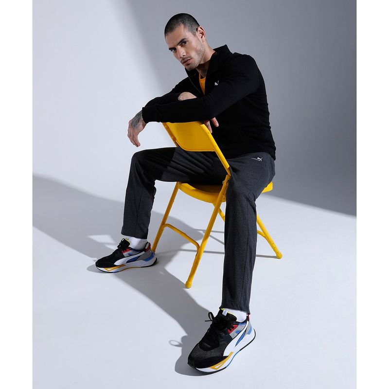 Puma Zippered Jersey Men Gray Sweatpant (S)