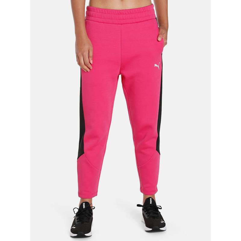 Puma Evostripe High-Waist Womens Pink Trackpant (XL)