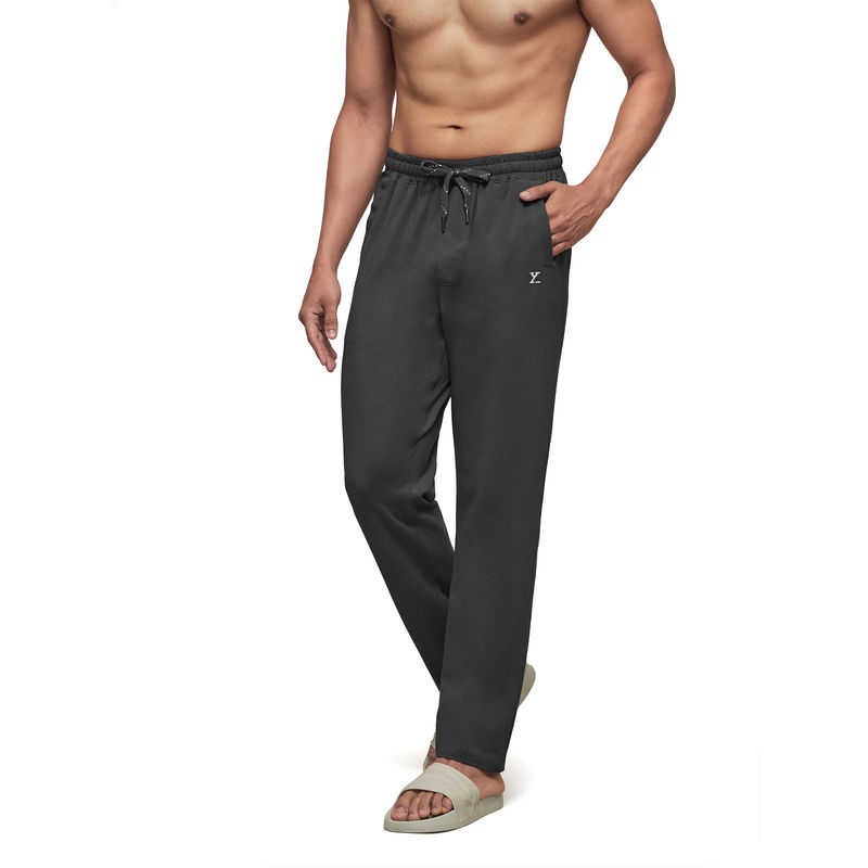 XYXX Men's Cotton Modal Solid Ace Track Pant - Grey (M)