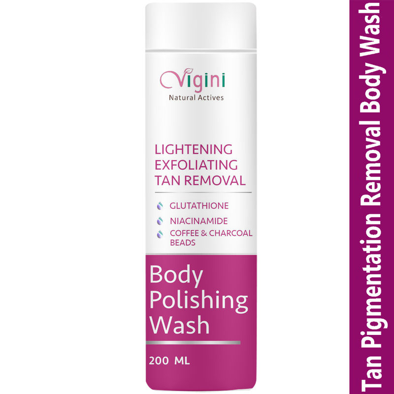 Vigini Exfoliating Coffee Scrub Body Wash for Detan Uneven Dull Dark Spots Removal Skin Lightening