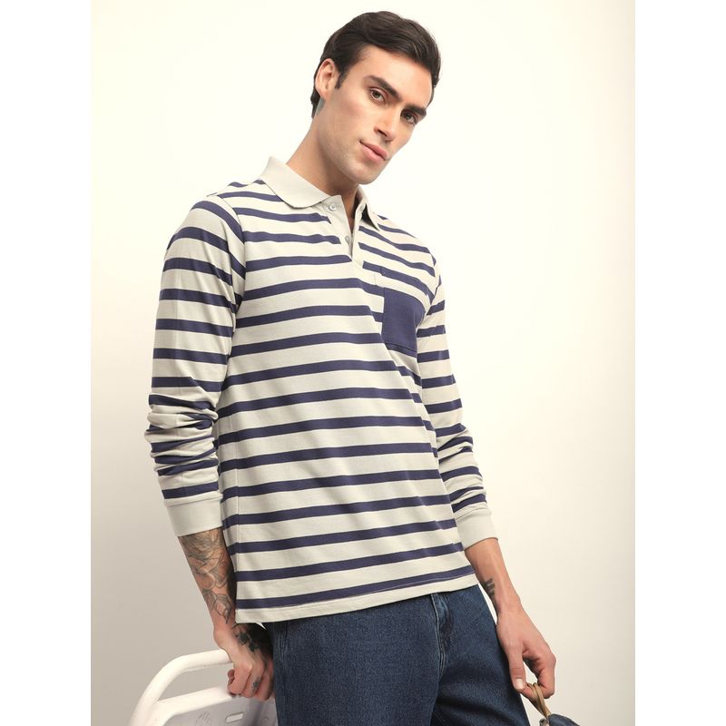 DILLINGER Mens Long Sleeve Regular Fit Polo Striped T-shirt (2XL)