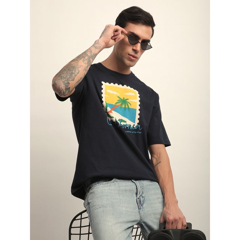 Difference of Opinion Mens Short Sleeve Oversized Round Neck Varsity Printed T-shirt (M)