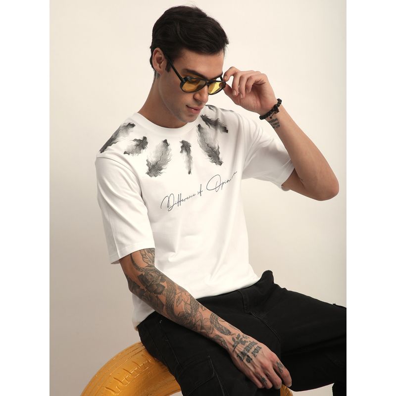 Difference of Opinion Mens Short Sleeve Oversized Round Neck Printed T-shirt (M)