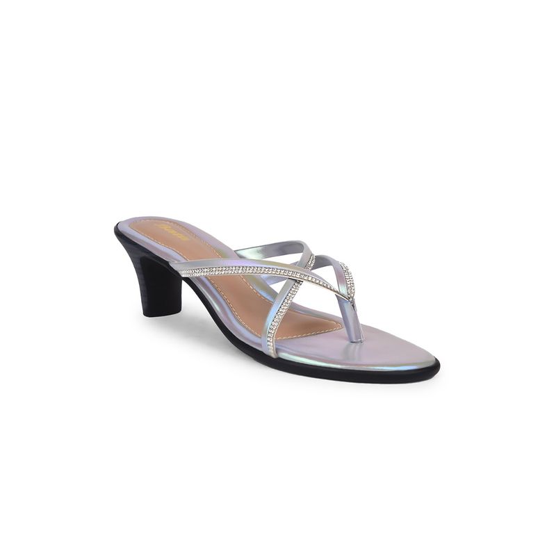 Bata Women Grey Elegant Block Sandal Heels (UK 4)