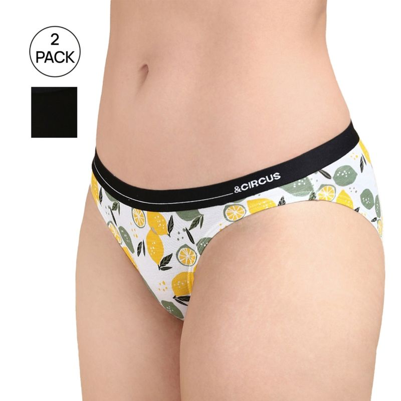 Tailor and Circus Women Bikini Multi-Color Low Waist (Pack of 2) (L)