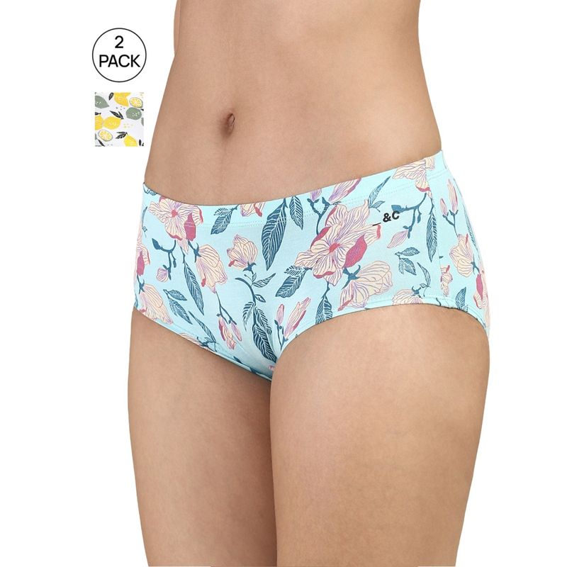 Tailor and Circus Women Bare Hipsters Multi-Color Mid Waist (Pack of 2) (S)