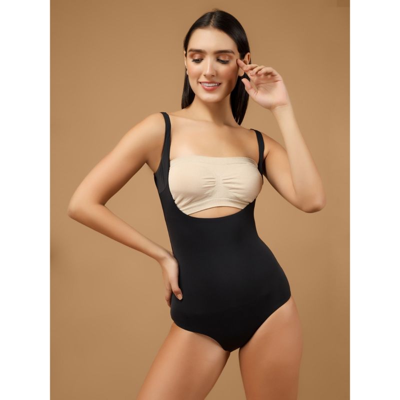 The Active Story Black Open Bust Shaping Bodysuit (XS)