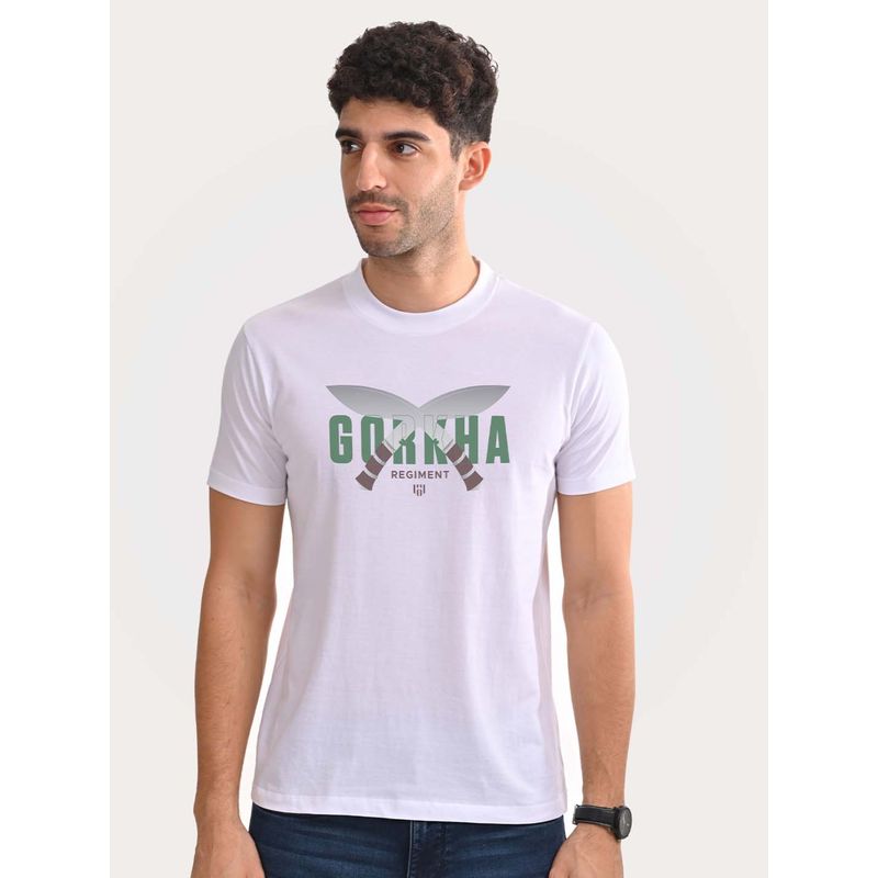 Aero Armour Gorkha Regiment T-Shirt White (S)