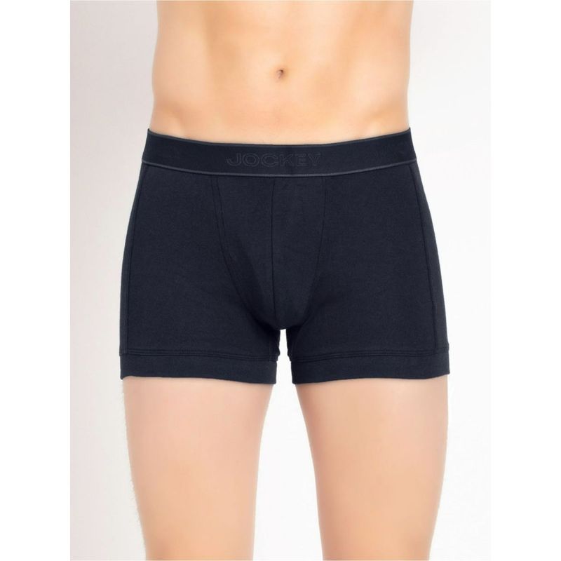 Jockey 1015 Men Super Combed Cotton Rib Solid Trunk - Deep Navy (L)