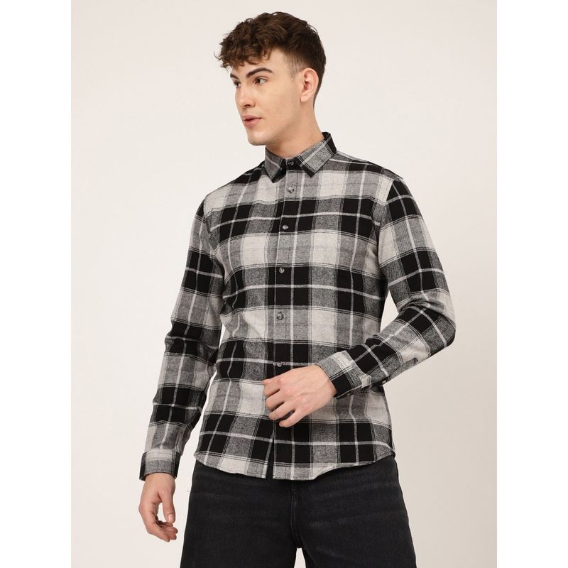 LINDBERGH Men Black Checked Shirt (38)