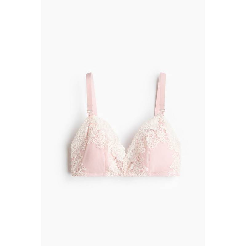H&M Women Pink Mama Padded Lace Nursing Bra (S)