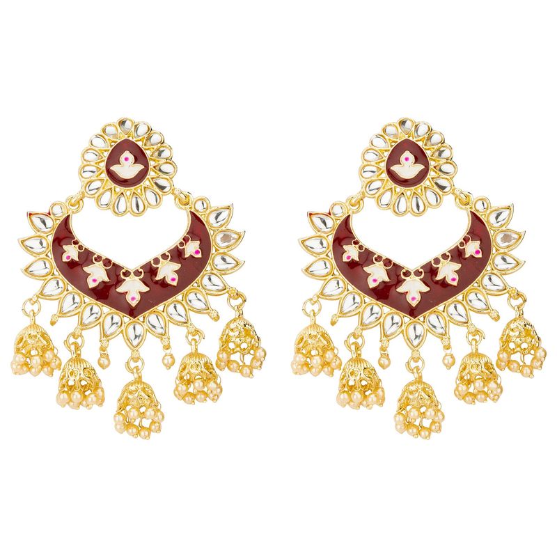 Festive Elegance Pearl Chandbalis main image 1