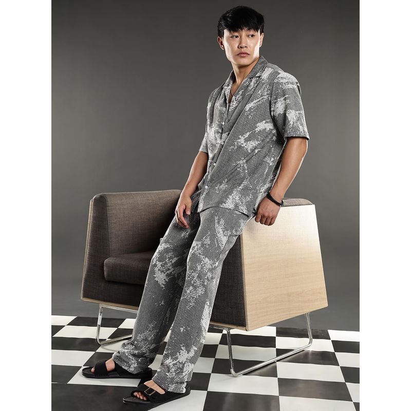 Eszett Abstract Jaquard Grey Co-Ord Set (XL)
