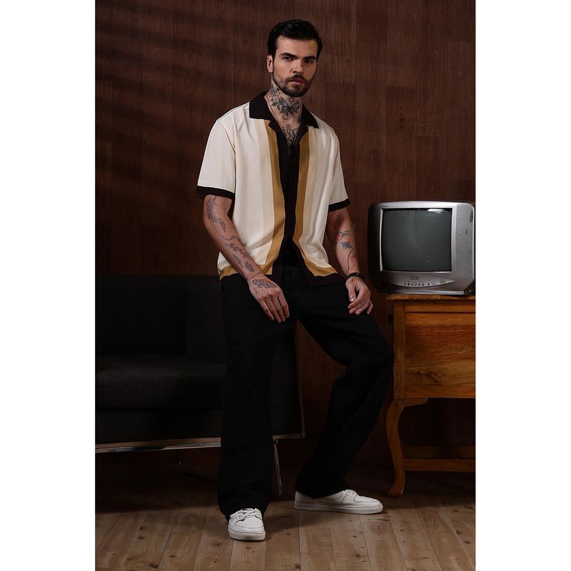 Eszett Cream Retro Printed Shirt (M)