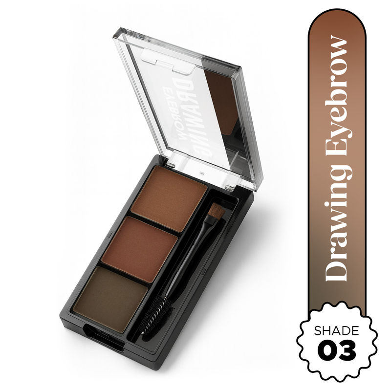 Hilary Rhoda Drawing Eyebrow Palette With 3 Natural Shades - 03