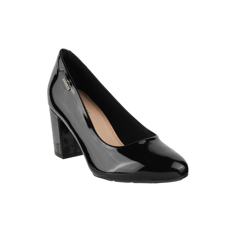 MODARE Black Solid-Plain Pointed Toe (EURO 39)