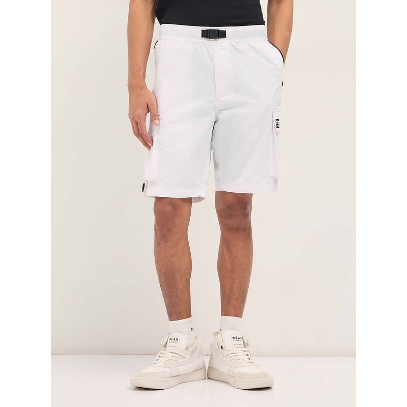 THE BEAR HOUSE Men Solid Relaxed Fit Cargo Shorts (S)