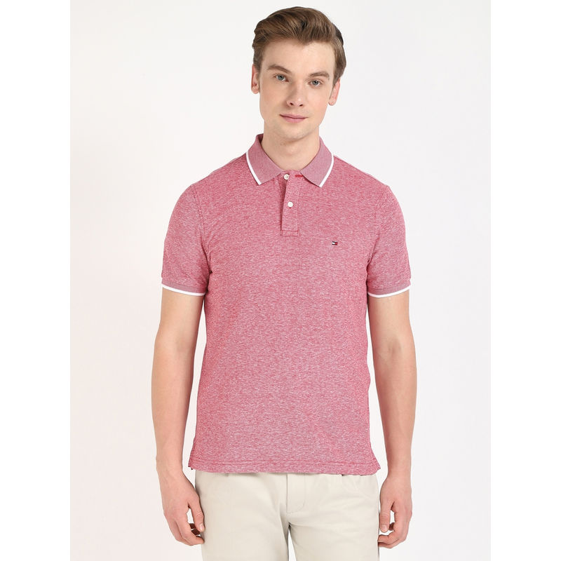 Tommy Hilfiger Printed Regular-Fit Cotton Polo T-Shirt (L)
