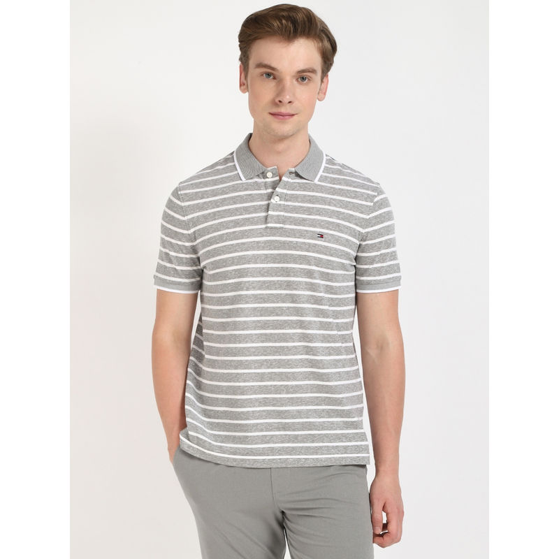 Tommy Hilfiger Striped Regular-Fit Cotton Polo T-Shirt (2XL)