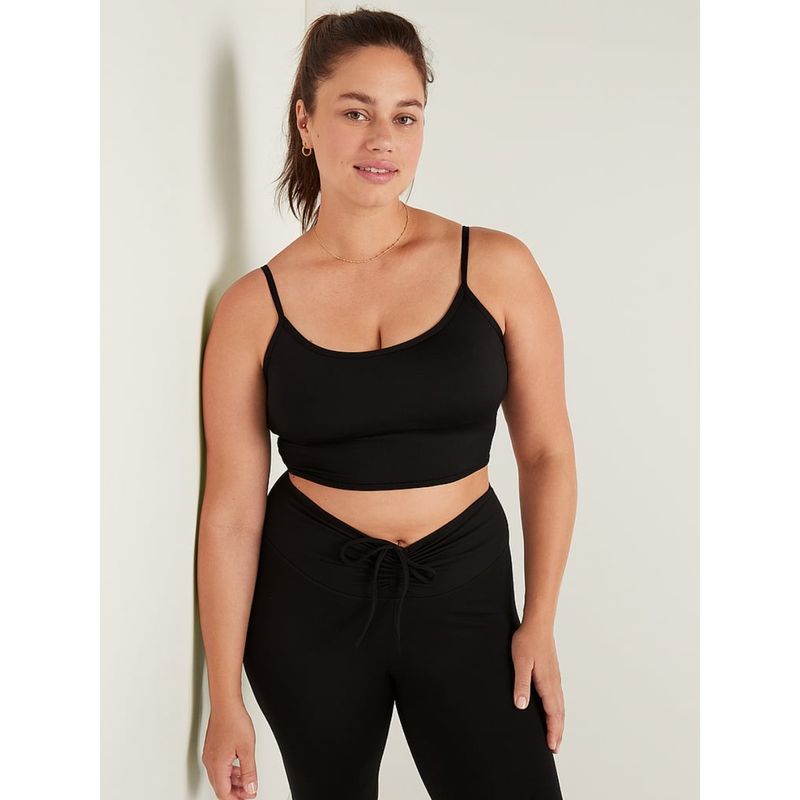 Victoria's Secret Black Pink Ultimate Lightly Lined Sports Bra Crop (XS)