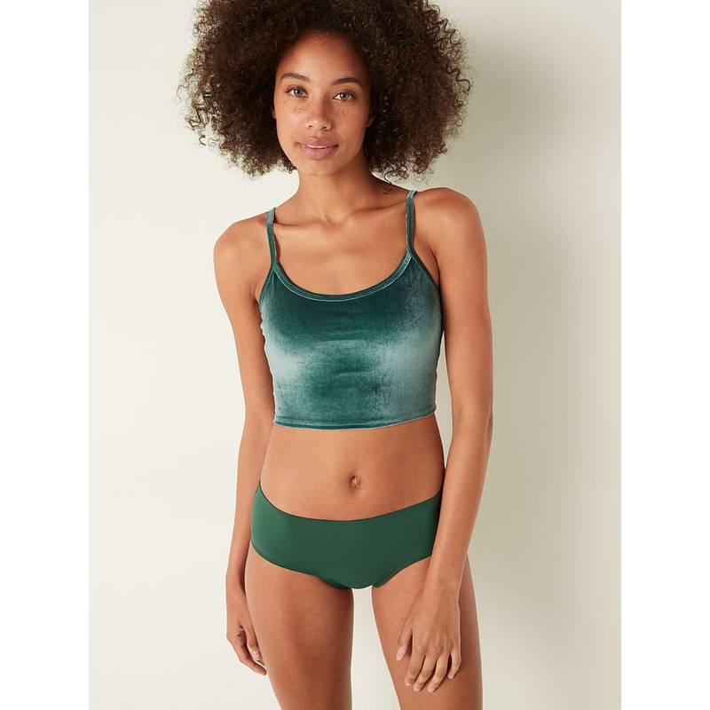 Victoria's Secret Green Pink Ultimate Velvet Lightly Lined Sports Bra Crop (XXL)