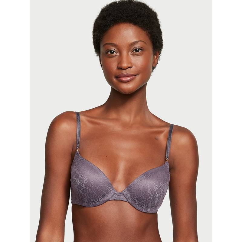 Victoria's Secret Grey Very Sexy Icon By Secret Push-Up Demi Bra (38DD)