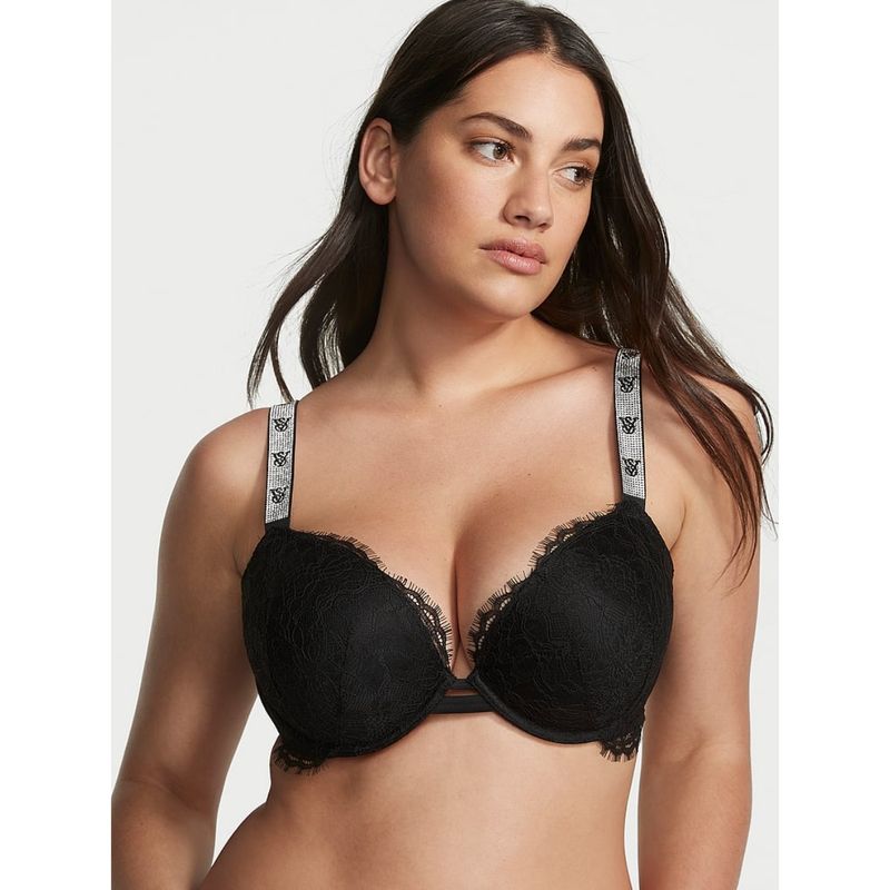 Buy Victoria's Secret Black Very Sexy Shine Strap Lace Push