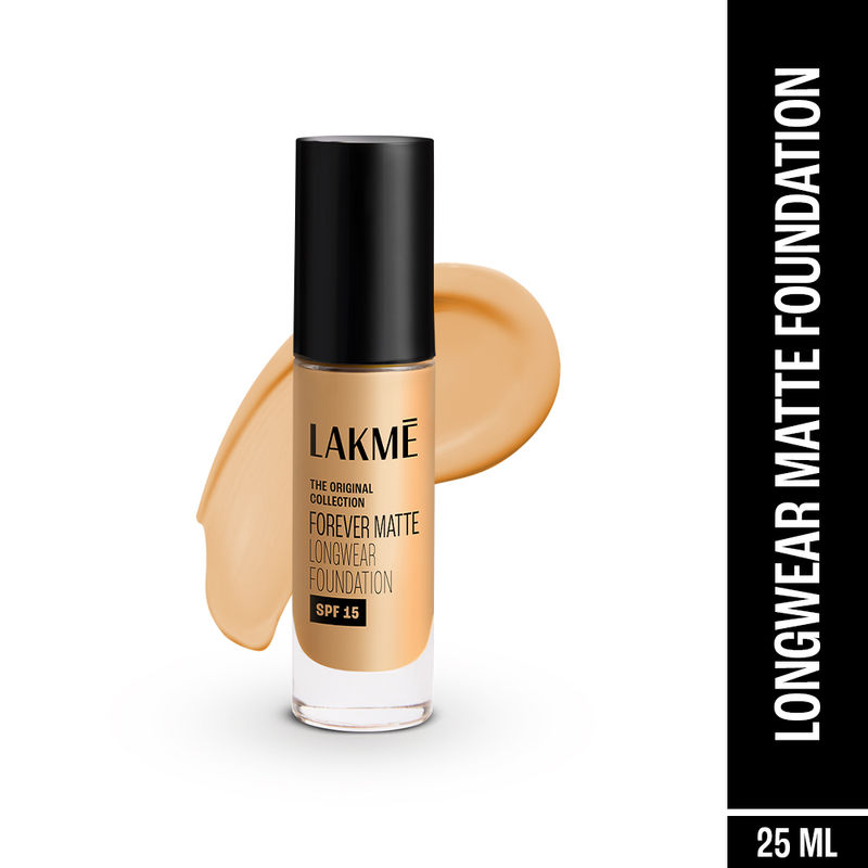 Lakme Forever Matte Longwear Foundation, Warm Creme, With Active Niacinamide & SPF 15