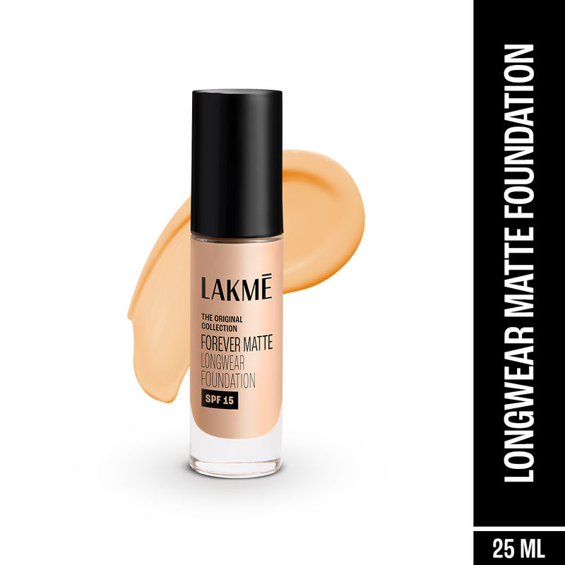 Lakme Forever Matte Longwear Foundation, Cool Ivory, With Active Niacinamide & SPF 15