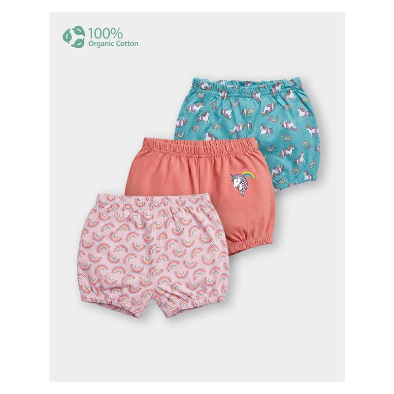 Carter's Baby Girl Organic Cotton Bloomers (Pack of 3) (0-3 Months)