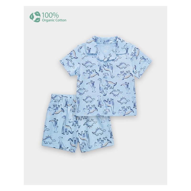 Carter's Baby Boy Organic Cotton Dino Print Shirt With Shorts
