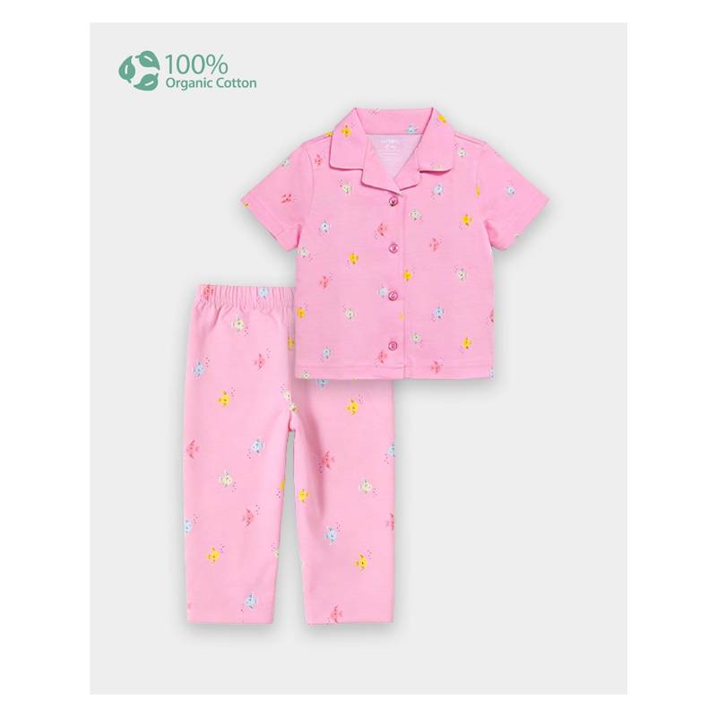 Carter's Baby Girl Organic Cotton Fish Print Shirt With Pant