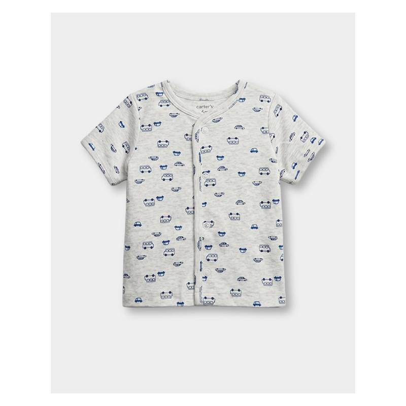 Carter's Baby Boy Organic Cotton Front Open T-Shirt (New Born)