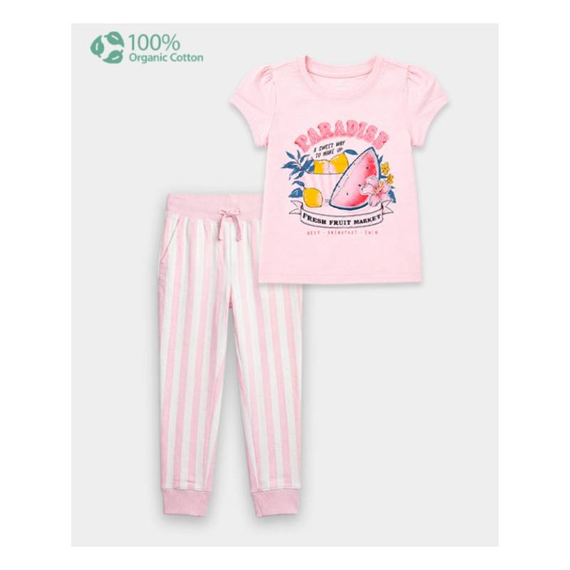 Carter's Toddler Girl Organic Cotton Fruit Print T-Shirt With Jogger