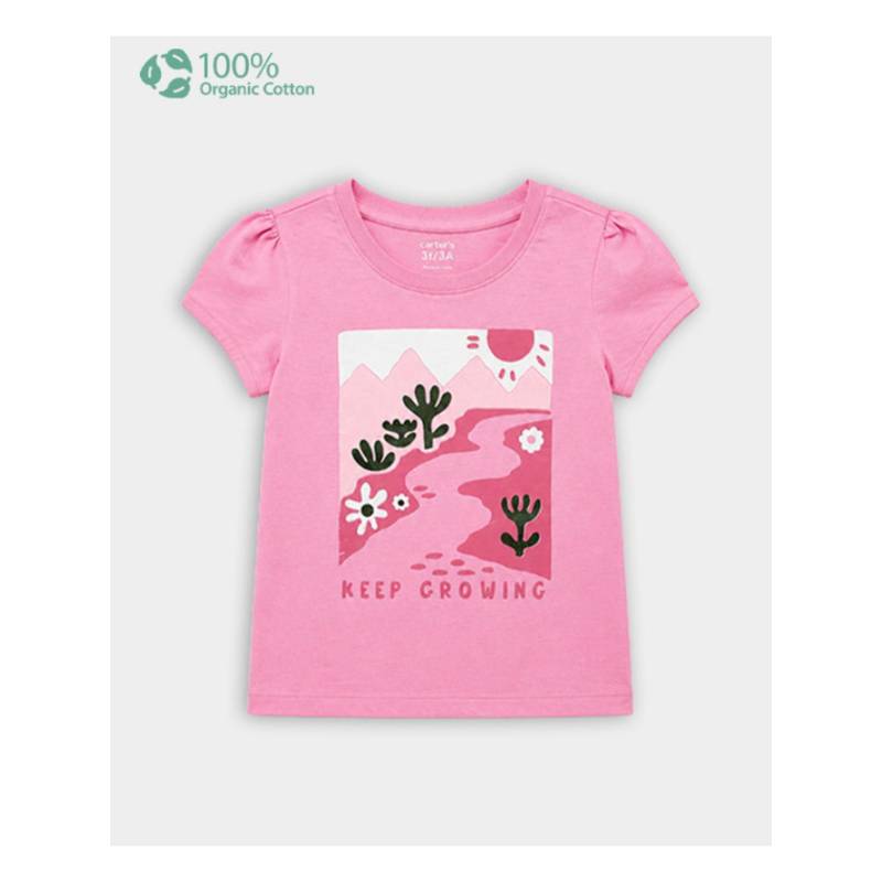 Carter's Toddler Girl Organic Cotton Crew Neck T-Shirt (2-3 Years)