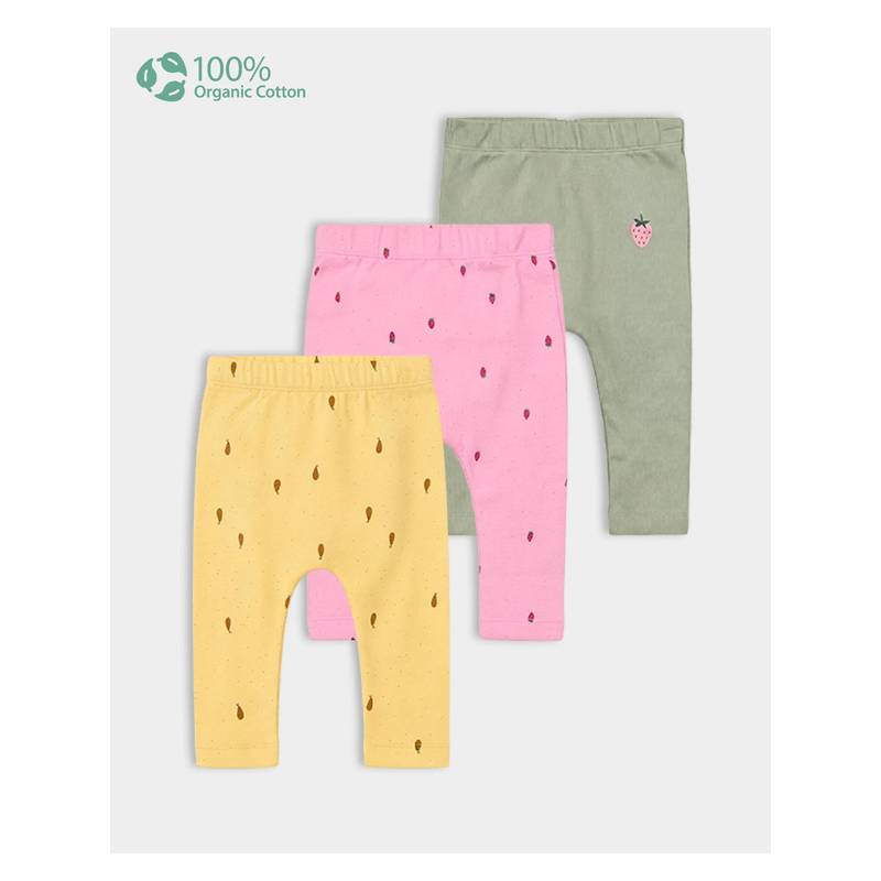 Carter's Organic Cotton Diaper Pants In Assorted Prints (Pack of 3) (New Born)