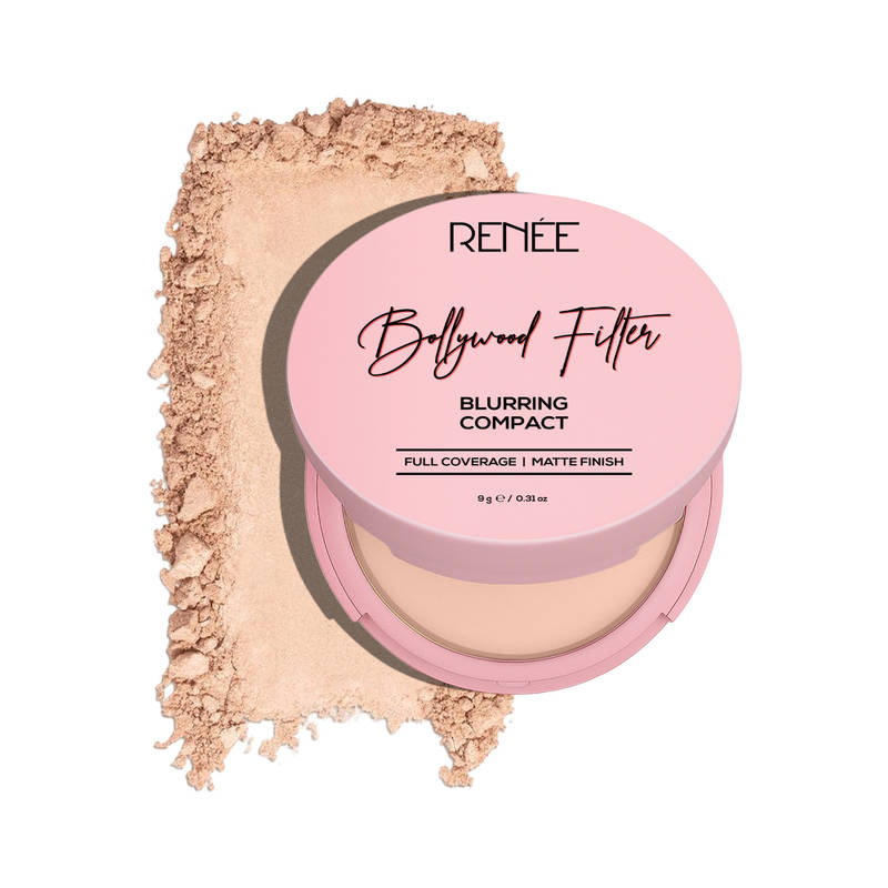 RENEE Bollywood Filter Blurring Matte Finish Compact with Full Coverage - 02 Cashew Swirl