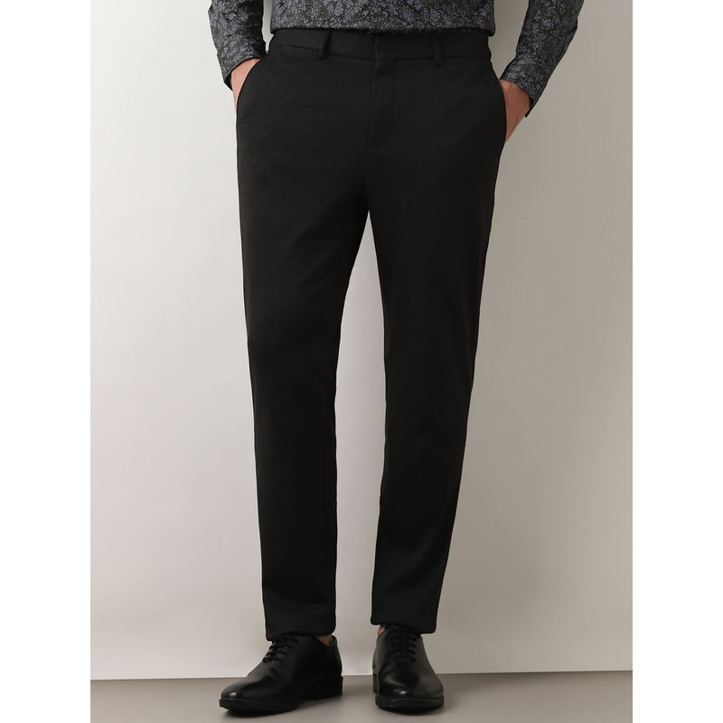 Selected Black Mid Rise Knitted Trousers (38)