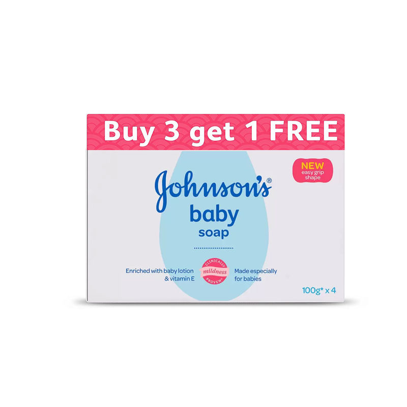 Buy Johnson's Baby Soap Buy 3 Get 1 Free (100gm each) Online