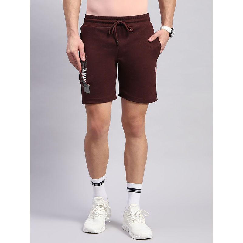 Monte Carlo Mens Wine Solid Regular Fit Bermuda (XL)