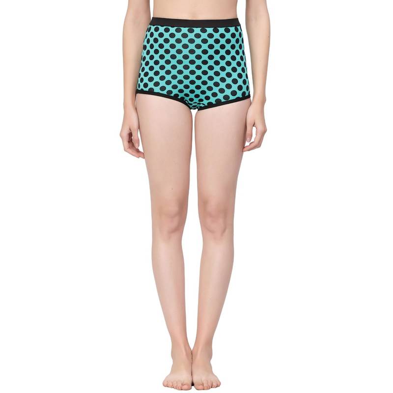 Cukoo Women Polka Dot Swim Bottoms Green (XL)