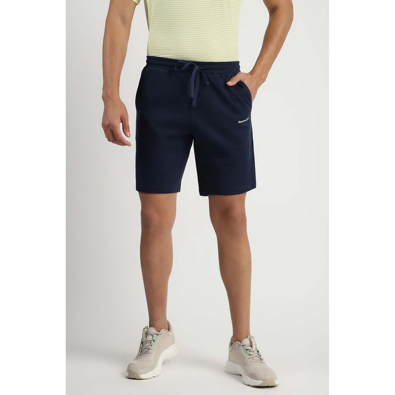 Reebok Men Navy Blue Shorts (S)
