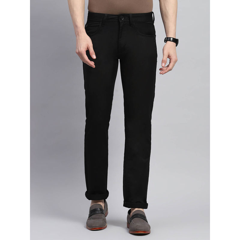 Monte Carlo Mens Black Light Wash Slim Fit Jeans (32)