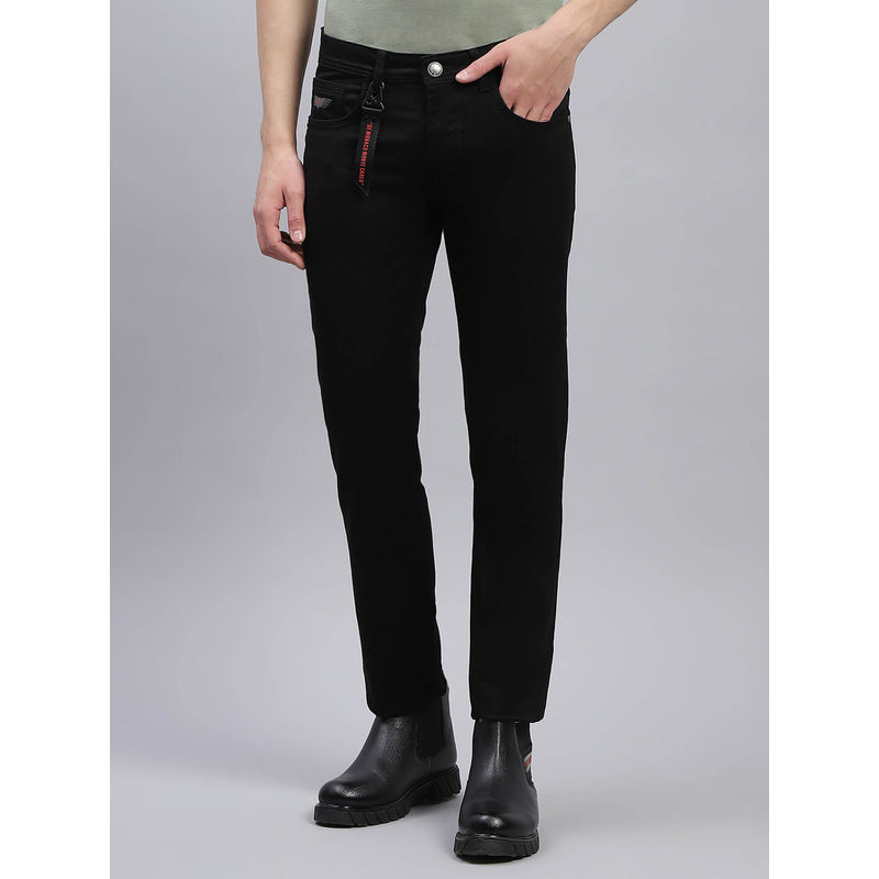 Monte Carlo Mens Black Light Wash Skinny Fit Jeans (34)